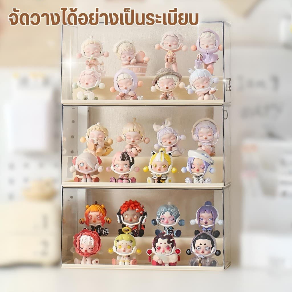 กล่องโมเดล ชั้นวางโมเดล อคริลิค กล่องฟิกเกอร์ ตู้โมเดล ตู้โชว์ตุ๊กตา รูปที่ 3
