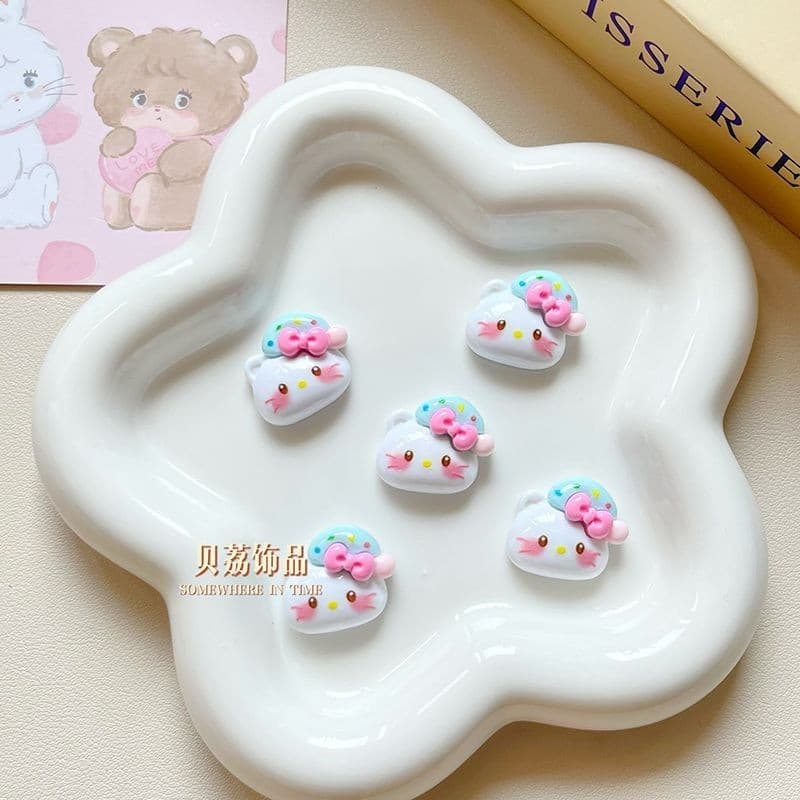 สติกเกอร์เรซิ่น รูปซานริโอ้ แวววาว สําหรับทําเครื่องประดับ ติดเคสโทรศัพท์ กิ๊บติดผม ถ้วยน้ํา รองเท้า diy รูปที่ 8