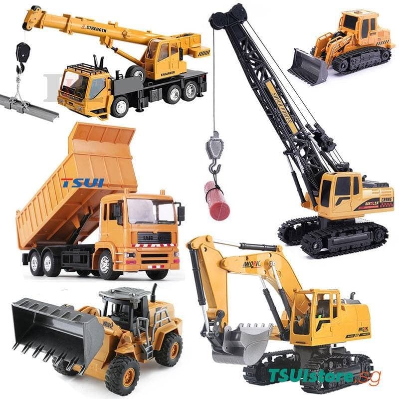 Rc Alloy Engineering Dump Truck Car Series Excavator Bulldozer Mixer Roller Tower Crane Crawler-type ของเล่นรีโมทคอนโทรลรถสําหรับของขวัญเด็กผู้ชายวิศวกรรมยานพาหนะรุ่น รูปที่ 1