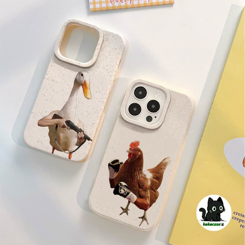 GOOD CASEสินค้า1บาท IPHONE11 14 13 12 15 Pro Max X XR XSMAX 14 7 Plus เคสโทรศัพท์มือถือการ์ตูนกันกระแทกไก่และเป็ดปลอม รูปที่ 6