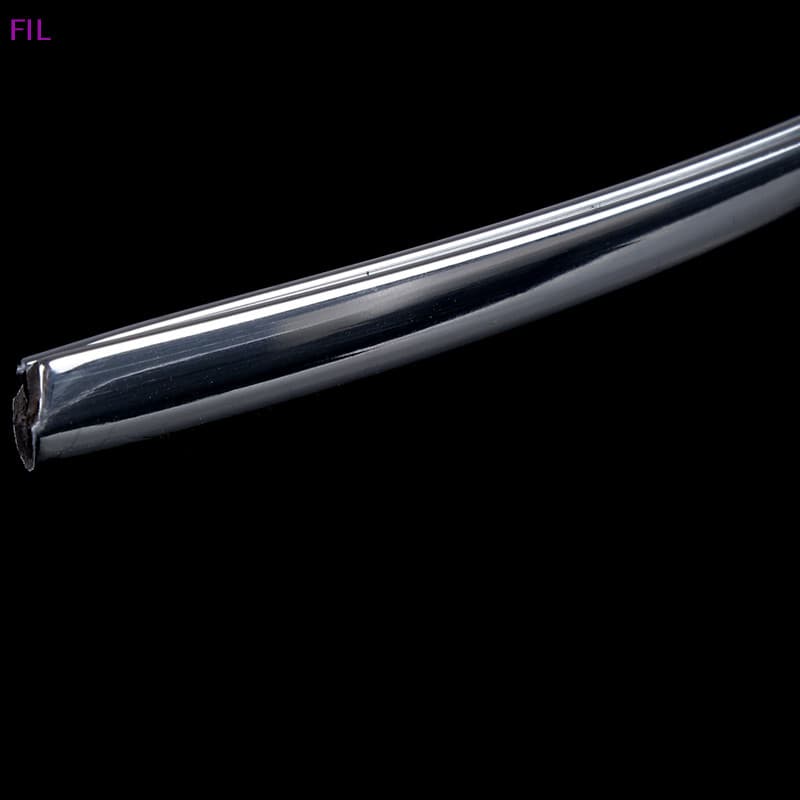 FIL 1 ม้วน 6M รถประตู Moulding Strip Chrome รถประตูขอบ Moulding Trim Strip รูปที่ 3