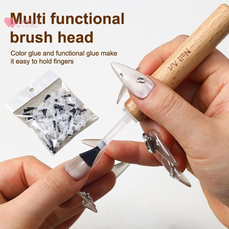 RENBG แปรงยาทาเล็บขวด 1 กล่อง พร้อมแปรงเปลี่ยน Liquid Applicators เครื่องมือทําเล็บ TH รูปที่ 3