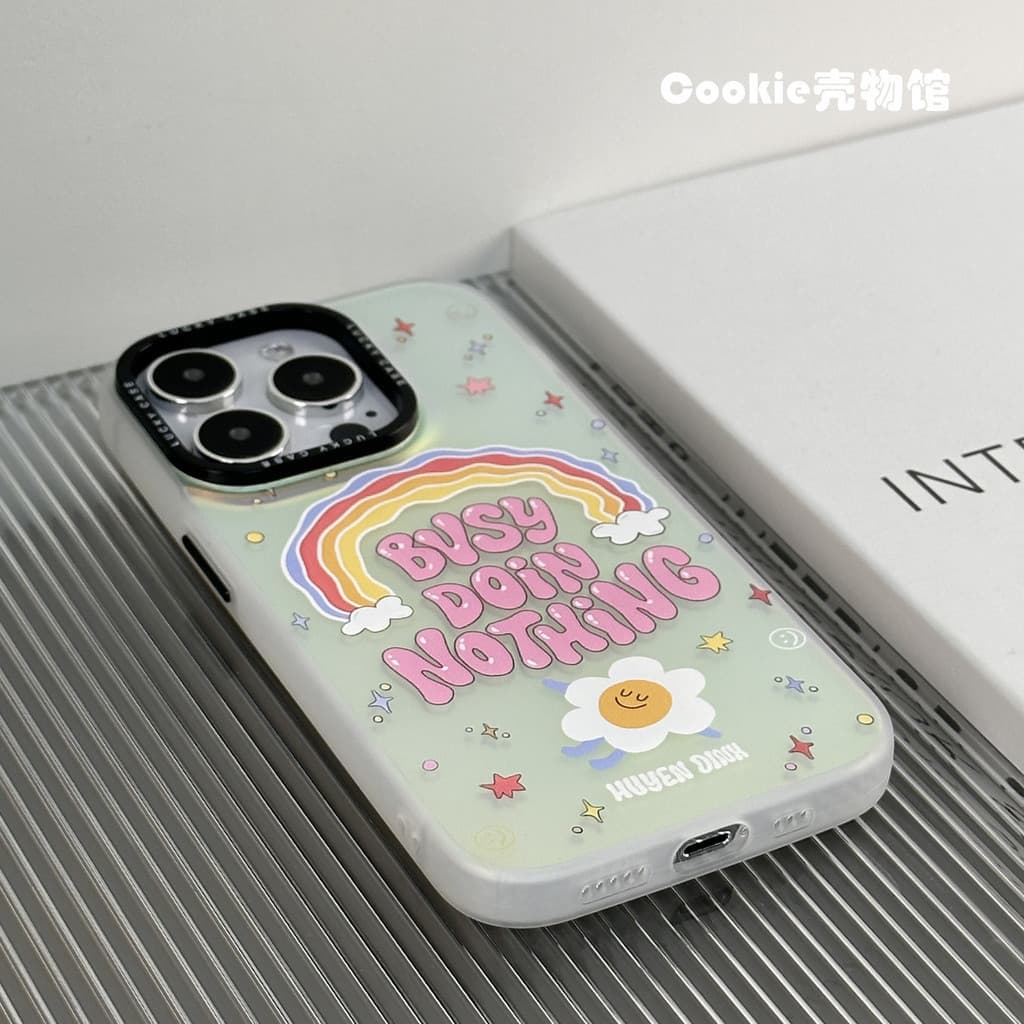 เคสเลเซอร์สีรุ้ง For เคสไอโฟน11 12 Pink Fireworks Laser เคส For iPhone 11 12 13 Pro 15 14 Plus X XR XS Max 7 8 SE Cas รูปที่ 4