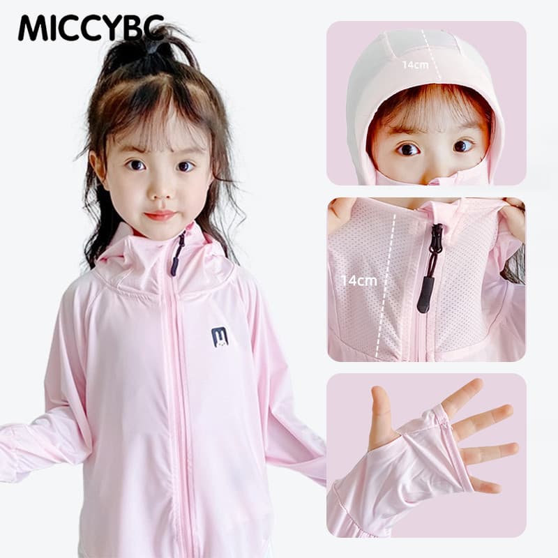 【จัดส่งด่วน】 50%Off 3-12 ปี เสื้อแจ็กเก็ต ป้องกันรังสียูวี ป้องกันแดด แฟชั่นฤดูร้อน สําหรับเด็ก เสื้อคลุมกันแดด มีฮู้ด ผ้าเรยอน ระบายอากาศได้ดี ป้องกันรังสีอัลตราไวโอเลต ลายกระต่าย แฟชั่นฤดูร้อน สําหรับเด็กผู้ชาย และเด็กผู้หญิง