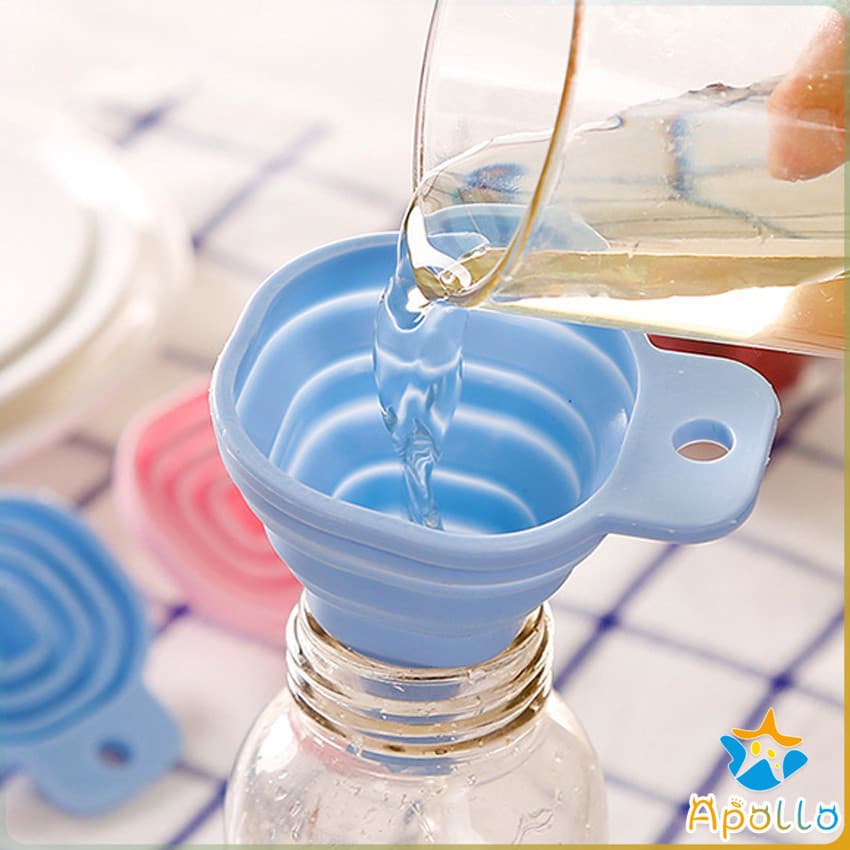 Apollo กรวยซิลิโคน พับเก็บประหยัดพื้นที่ พกพาสะดวก Silicone funnel รูปที่ 1