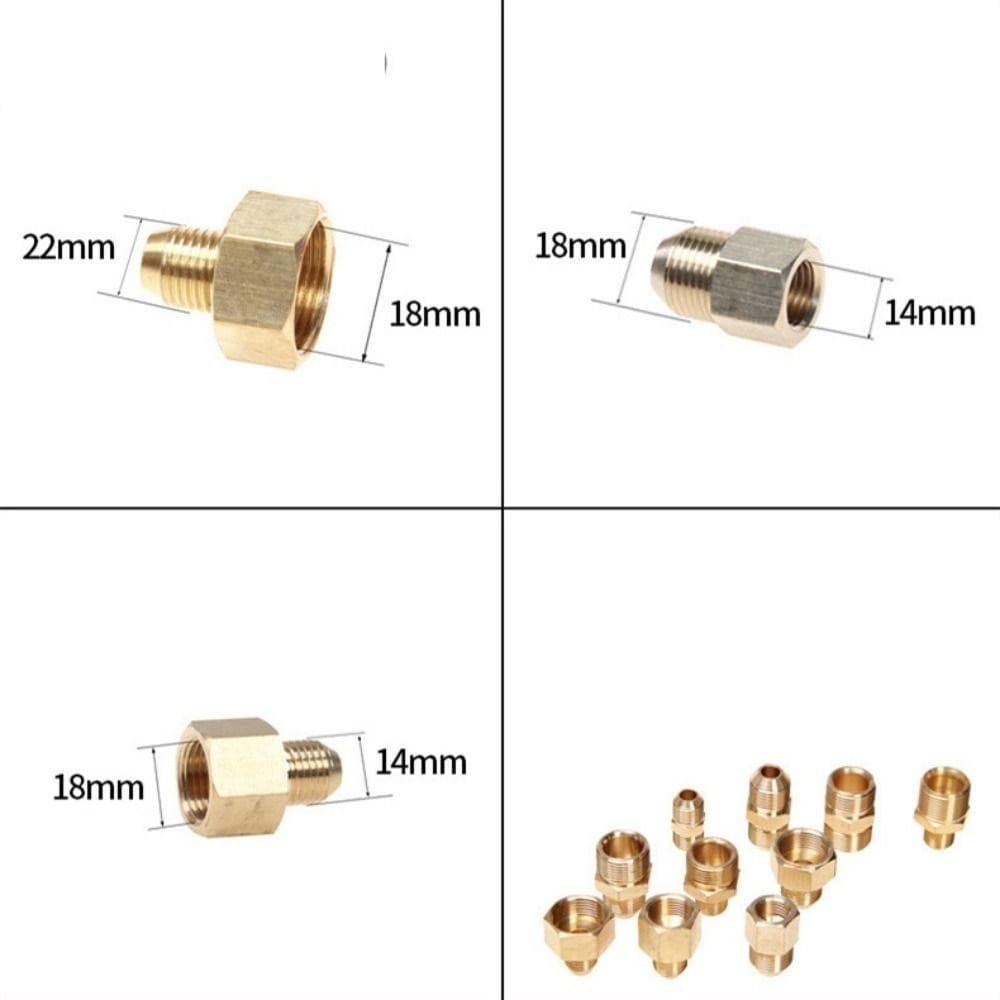 TOBE3 1 ชิ้นท่อเชื่อมต่อ, ท่อ Barb 3/8" 1/4 "M14 M18 M22 ด้ายชายหญิงอะแดปเตอร์, ทนทานท่อทองเหลือง F/M Transitional ข้อต่อสําหรับแรงดันสูงเครื่องซักผ้าไฟฉาย รูปที่ 3