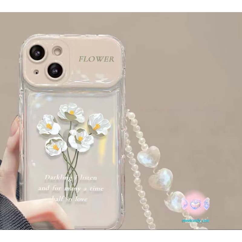 ใช้งานร่วมกับiPhone X XR XSสูงสุด 11 13 15 12 Pro Max 7 8 14 15 Plusดอกไม้vanity Mirrorเคสโทรศัพท์ซิลิโคนAnti-Fall case รูปที่ 5