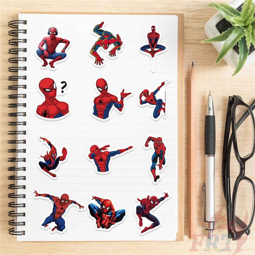 100Pcs/Set Spider-Man Stickers Waterproof DIY Fashion Doodle Decals Stickers รูปที่ 9