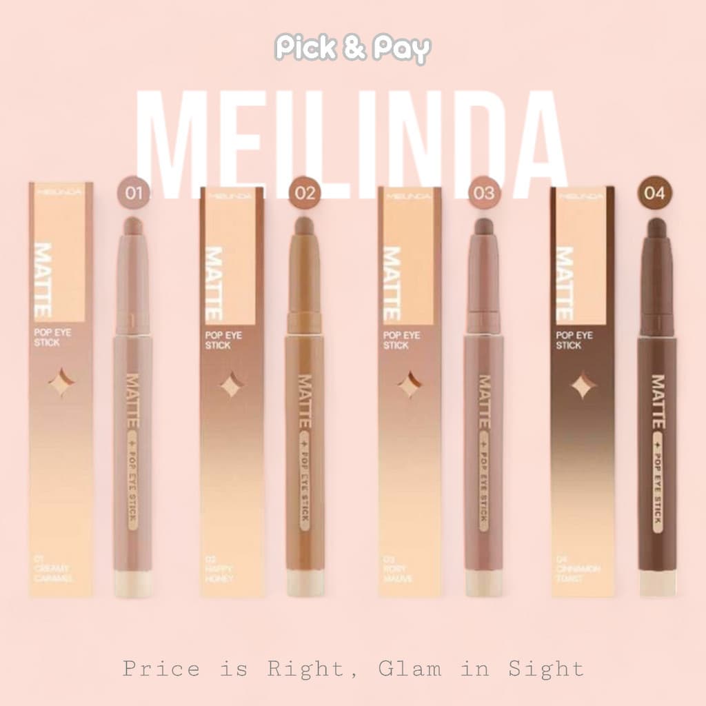 Meilinda Matte and Glitter Pop Eye Stick อายแชโดว์ เมลินดา แบบแท่ง เนื้อแมท เนื้อกริตเตอร์ กันน้ำ รูปที่ 1