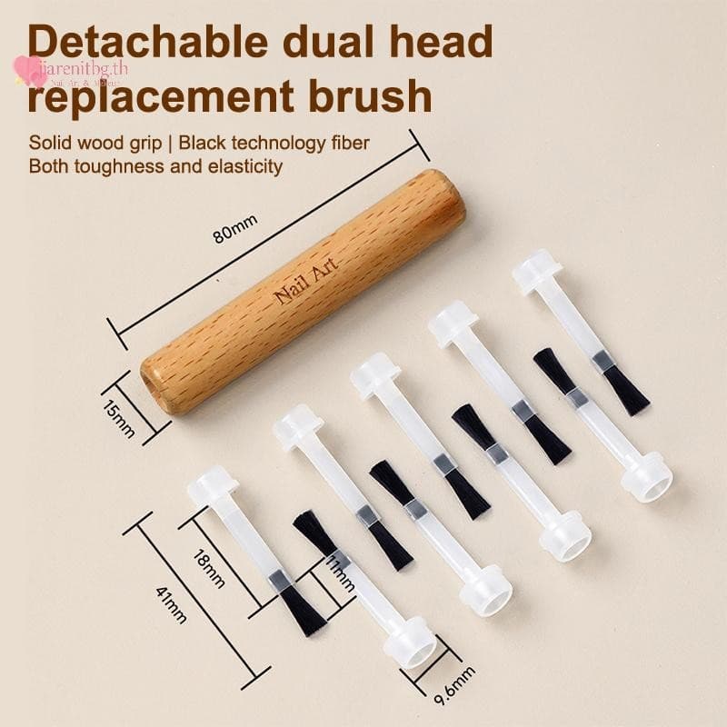 RENBG แปรงยาทาเล็บขวด 1 กล่อง พร้อมแปรงเปลี่ยน Liquid Applicators เครื่องมือทําเล็บ TH รูปที่ 2