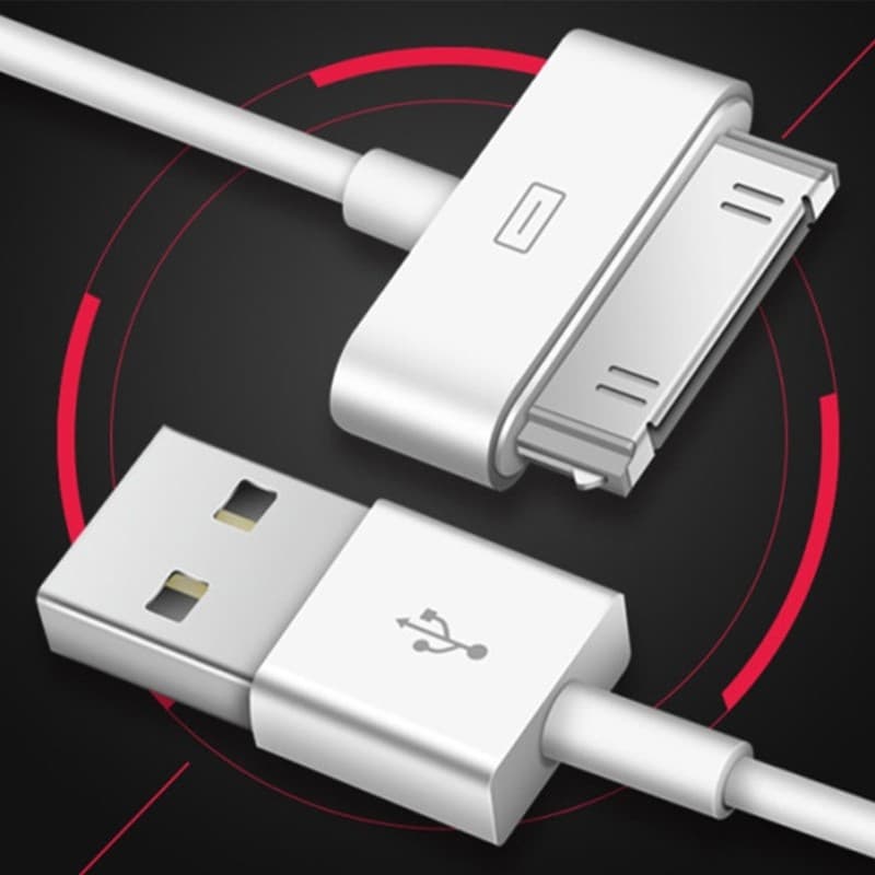 Cou สายชาร์จ USB แบบแข็ง 30Pin สําหรับโทรศัพท์ 4 4s Pad 1 2 3 สายส่งข้อมูล รูปที่ 3