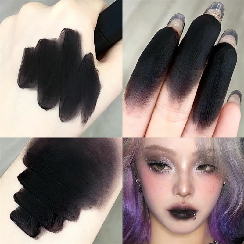 INEYOO ลิปกลอส Black lip Purple Blood Gothic lip make up Long Lasting Moisturizing รูปที่ 5