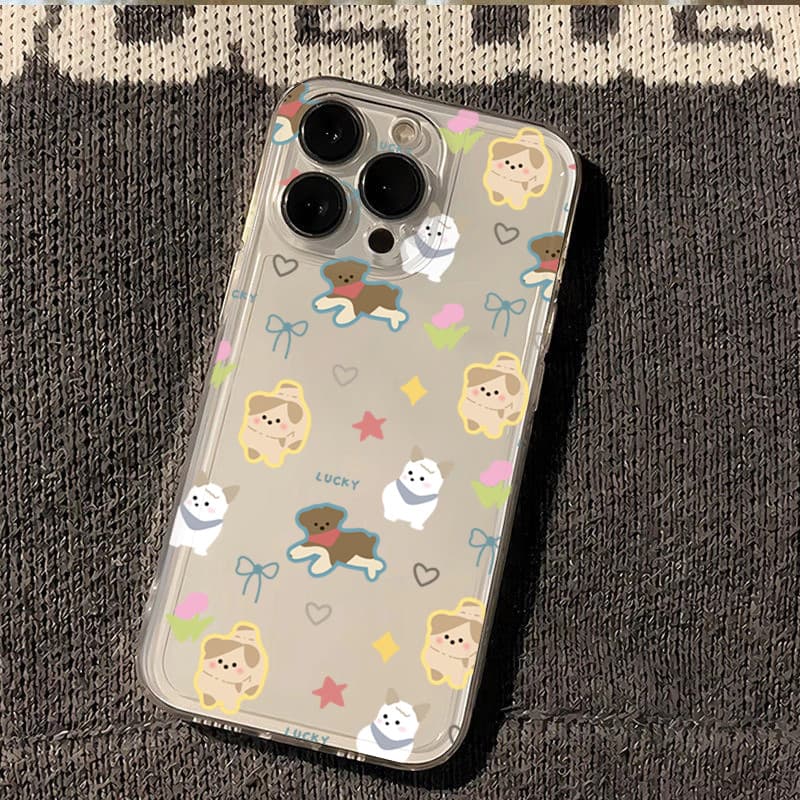 การ์ตูนน่ารักผีเสื้อสุนัขคู่สําหรับredmi 13 14C 12 13Cหมายเหตุ14 13 12 11 Pro Plus Turbo 12S 11 10S 9S Proสนุกคําสัตว์หรูหราใสกันกระแทกTPUนุ่ม รูปที่ 5