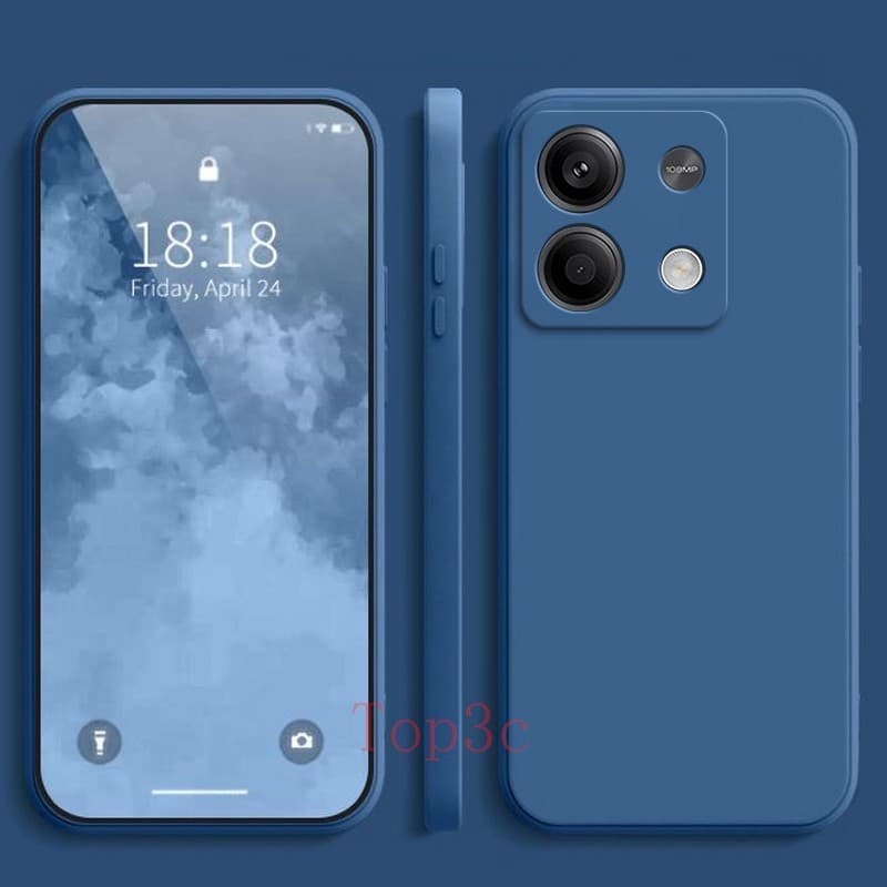 Case Poco M6 Pro/Poco X6/PocoC65/Poco X5 Pro/Poco X5 5G/PocoX6 Pro สีทึบซิลิโคนเหลวป้องกันการตกเคสโทรศัพท์ YT รูปที่ 5