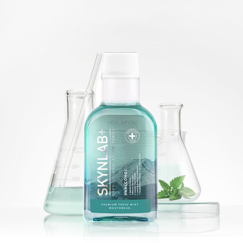 Skynlab Premium Fresh Mint Mouthwash 100ml สกินแล็บ น้ำยาบ้วนปาก. รูปที่ 3