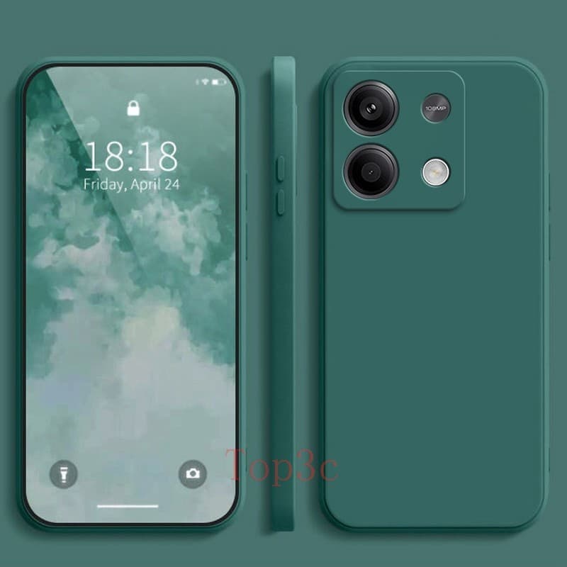 Case Poco M6 Pro/Poco X6/PocoC65/Poco X5 Pro/Poco X5 5G/PocoX6 Pro สีทึบซิลิโคนเหลวป้องกันการตกเคสโทรศัพท์ YT รูปที่ 4