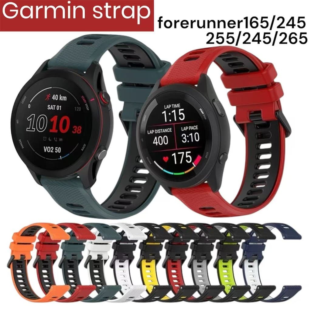 สายนาฬิกาgarmin265/265s/255/255s/245/245s/165/55/venu2/venu2s/venu3/venu3s/venu2plusสองสีชลิโคน รูปที่ 1