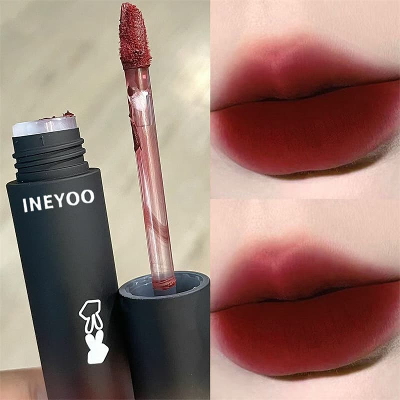 INEYOO ลิปกลอส Black lip Purple Blood Gothic lip make up Long Lasting Moisturizing รูปที่ 3