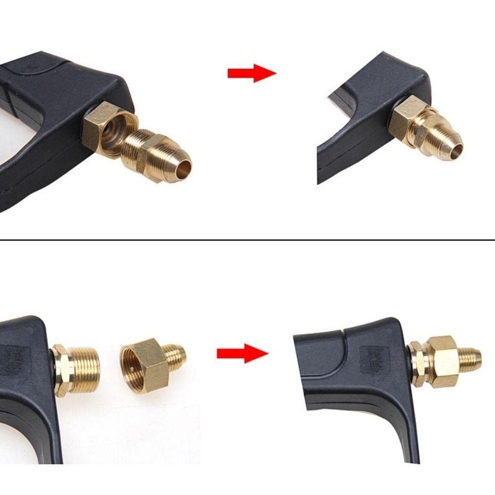 TOBE3 1 ชิ้นท่อเชื่อมต่อ, ท่อ Barb 3/8" 1/4 "M14 M18 M22 ด้ายชายหญิงอะแดปเตอร์, ทนทานท่อทองเหลือง F/M Transitional ข้อต่อสําหรับแรงดันสูงเครื่องซักผ้าไฟฉาย รูปที่ 2