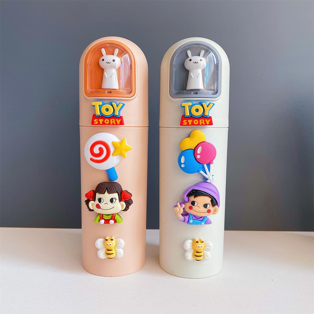 ถ้วยใส่ยาสีฟัน แปรงสีฟัน ลายการ์ตูนน่ารัก แบบพกพา สําหรับเด็ก รูปที่ 3