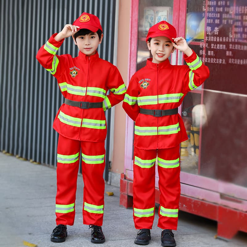 ชุดนักดับเพลิงเด็ก ใส่สบาย ระบายอากาศได้ดี เหมาะสำหรับเด็กทุกเพศ รูปที่ 3
