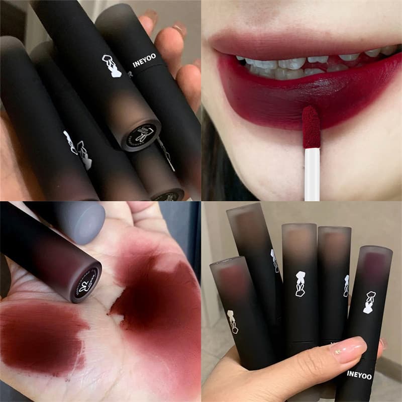 INEYOO ลิปกลอส Black lip Purple Blood Gothic lip make up Long Lasting Moisturizing รูปที่ 7