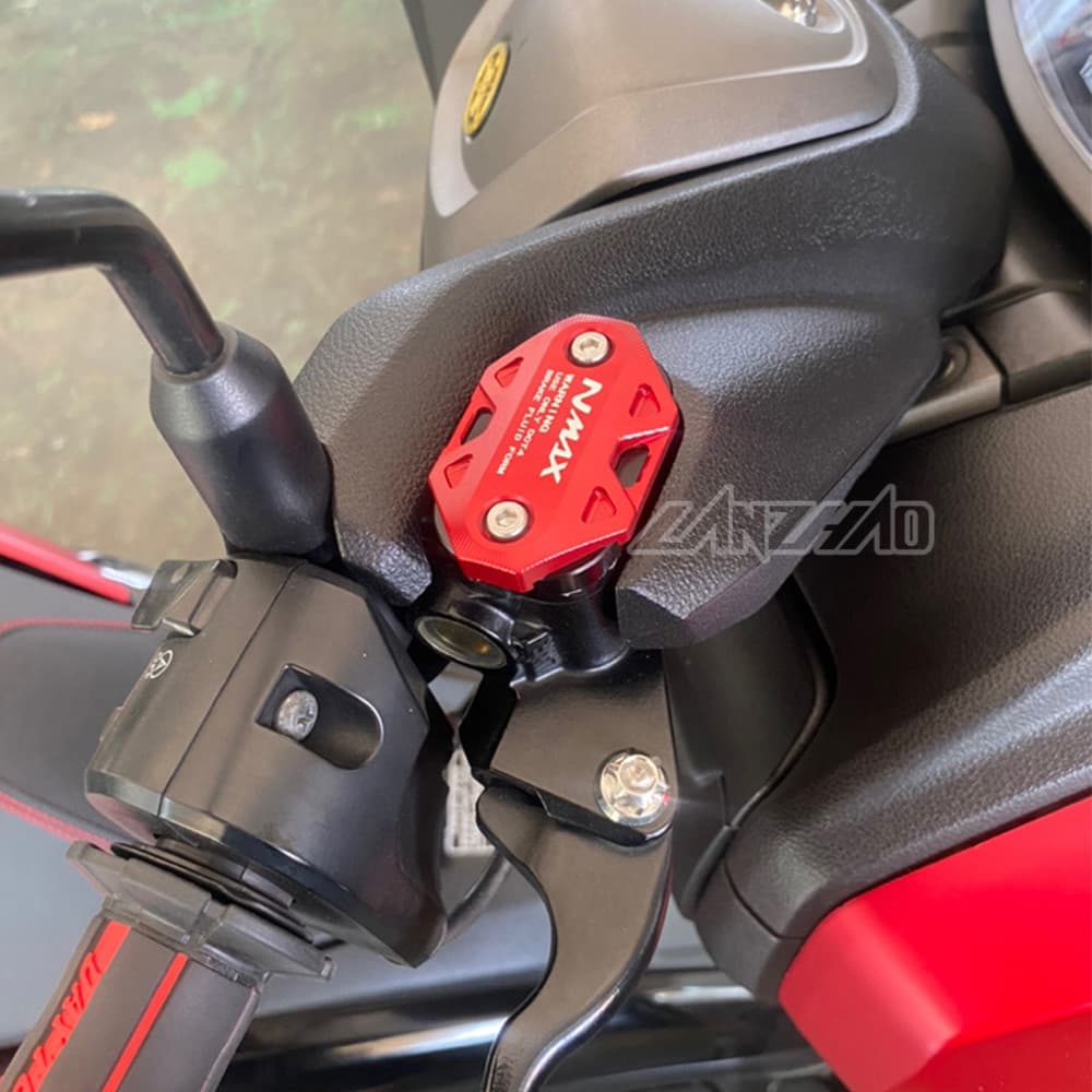 ฝาครอบน้ํามันเบรก CNC อุปกรณ์เสริม สําหรับรถจักรยานยนต์ YAMAHA NMAX155 2017-2025 v1 v2 v3 ฝาปิดปั๊มบน รูปที่ 4