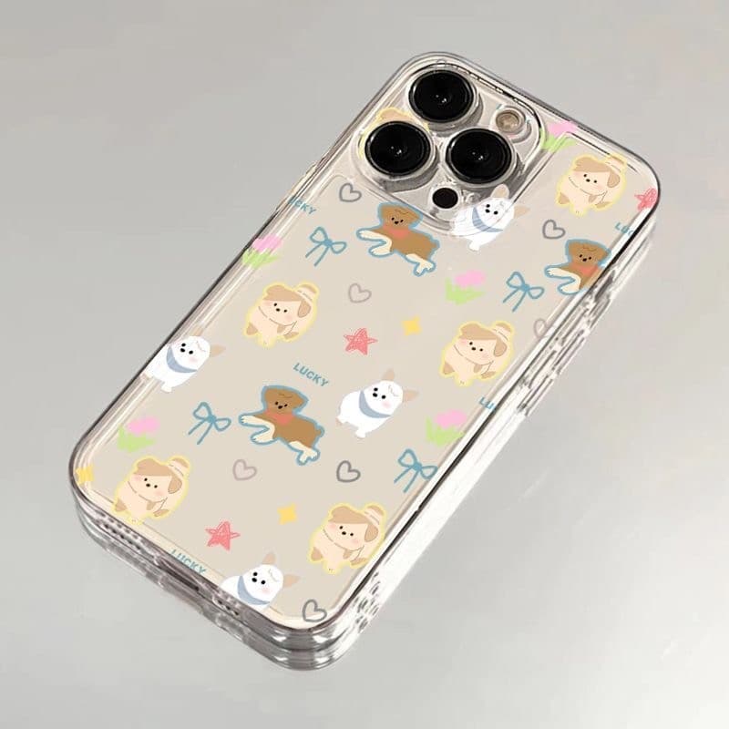 การ์ตูนน่ารักผีเสื้อสุนัขคู่สําหรับredmi 13 14C 12 13Cหมายเหตุ14 13 12 11 Pro Plus Turbo 12S 11 10S 9S Proสนุกคําสัตว์หรูหราใสกันกระแทกTPUนุ่ม รูปที่ 9