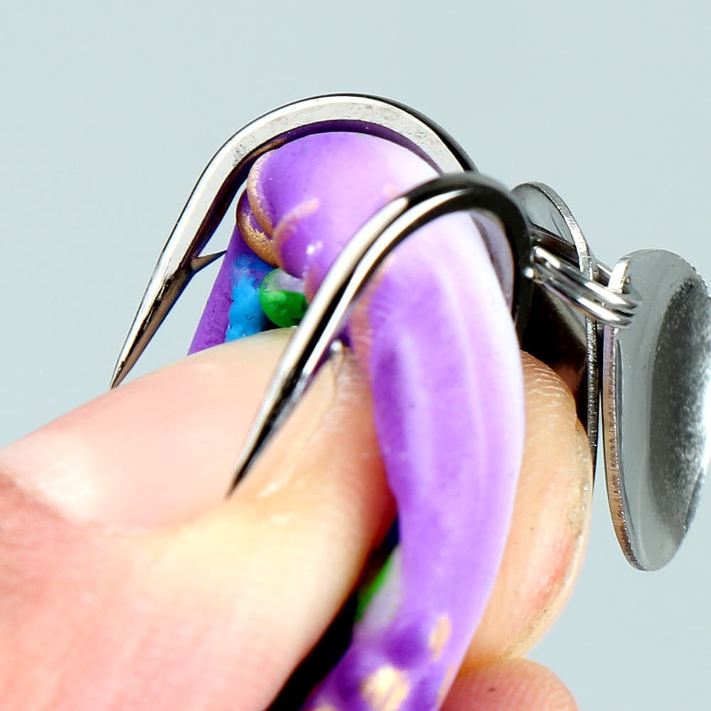 5 ชิ้นชุด 3.5 ซม./5.4g กบอ่อนตกปลา Lure Mini Soft Lure Double Upgrated Hook Top Water รูปที่ 7