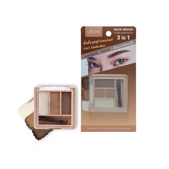 USTAR SKIN MOOD 3 IN 1 LIFT BROW & CONTOUR PALETTE รูปที่ 7