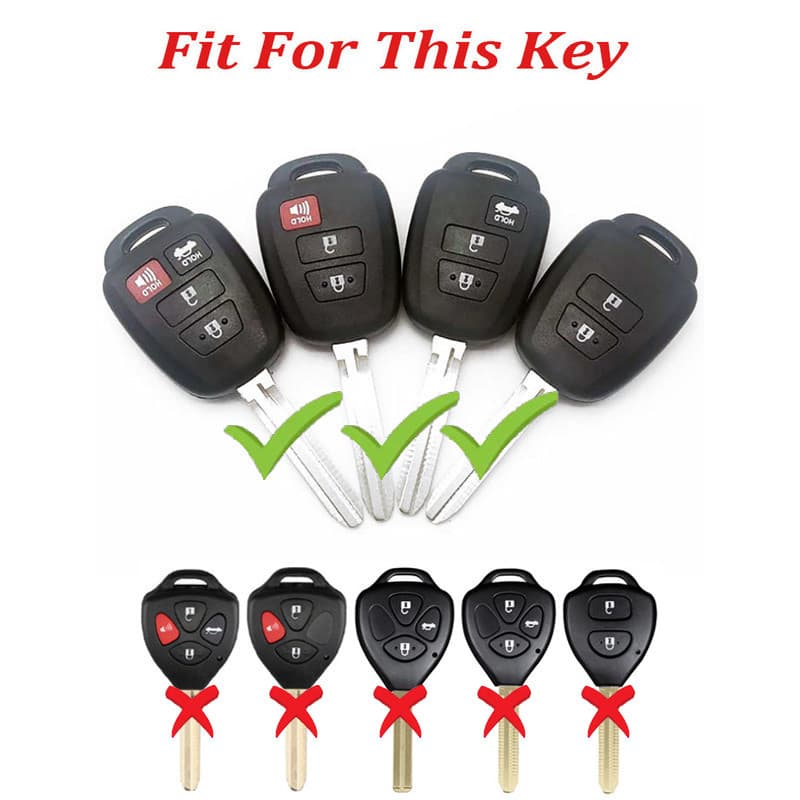 คาร์บอนไฟเบอร์ Toyota vios yaris ativ กุญแจ 2ปุ่ม รีโมท toyota เคสรถยนต์ ปลอก TOYOTA ยาริส เอทีฟ วีออส 2014-2020 Toyota Yaris 2017 / vios / Ativ 3 ปุ่ม 4 ปุ่ม รูปที่ 2