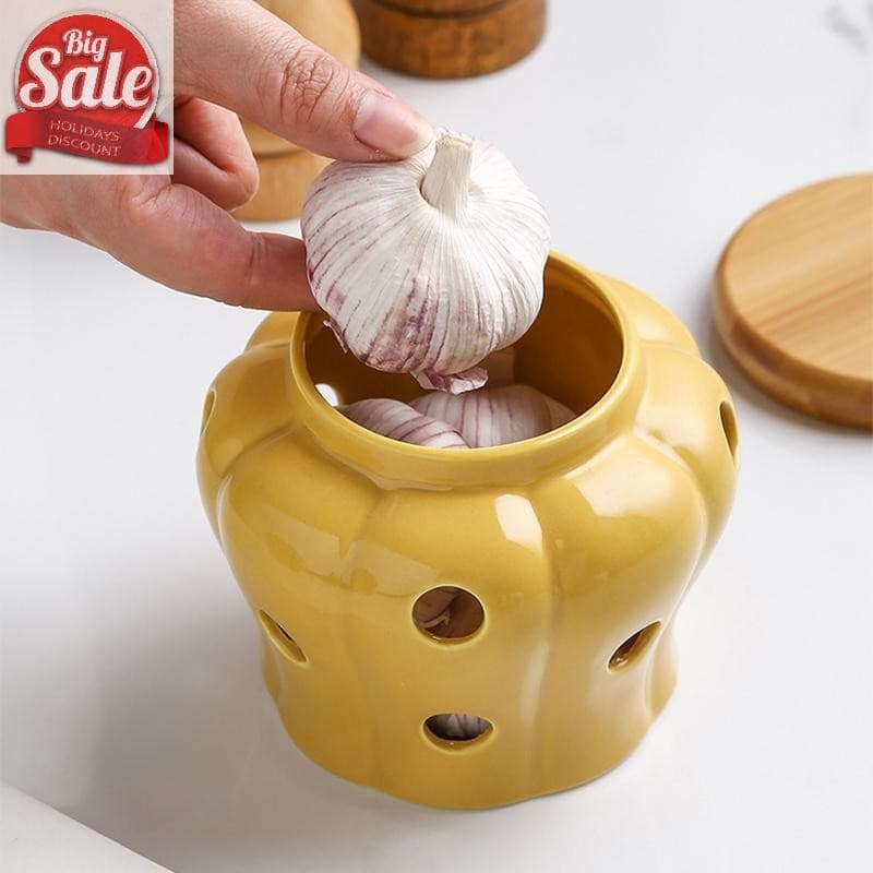 Af เซรามิคสีขาวกระเทียม Jar พร้อมฝาปิดประณีต Hollow Storage Jar กระเทียมขิง Jar เทียนโคมไฟในครัวเรือน Candy กล่อง A รูปที่ 7
