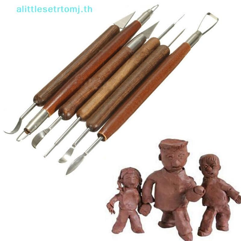 Alittlese 6 ชิ้น Clay Sculpting ขี้ผึ้งแกะสลักเครื่องปั้นดินเผา DIY เครื่องมือ Shapers Polymer Modeling ของขวัญ TH รูปที่ 5