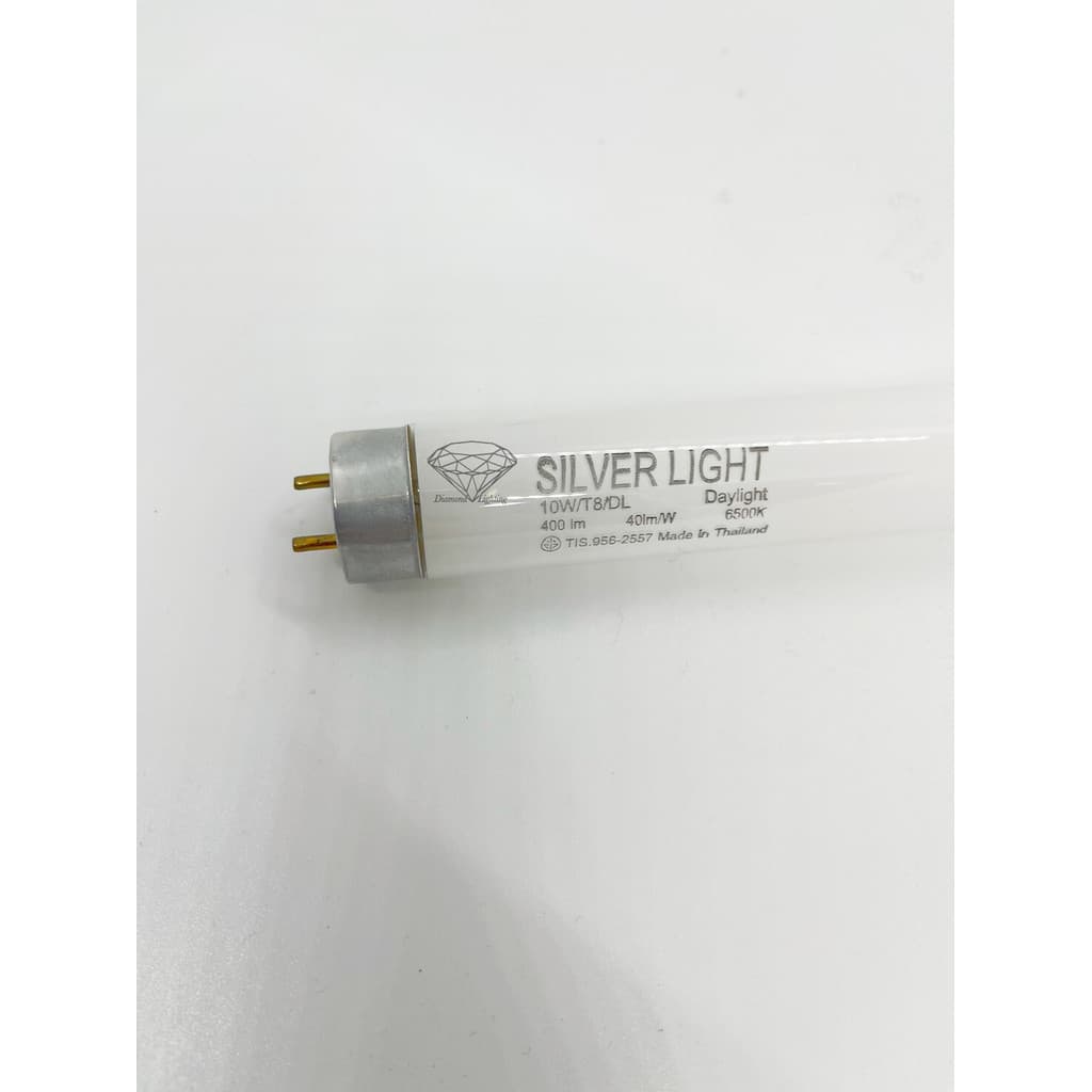 หลอดนีออนฟลูออเรซเซนส์ T8 10W Silver Light ยาว 33CM แสงขาว Day Light รุ่น Eco รูปที่ 2