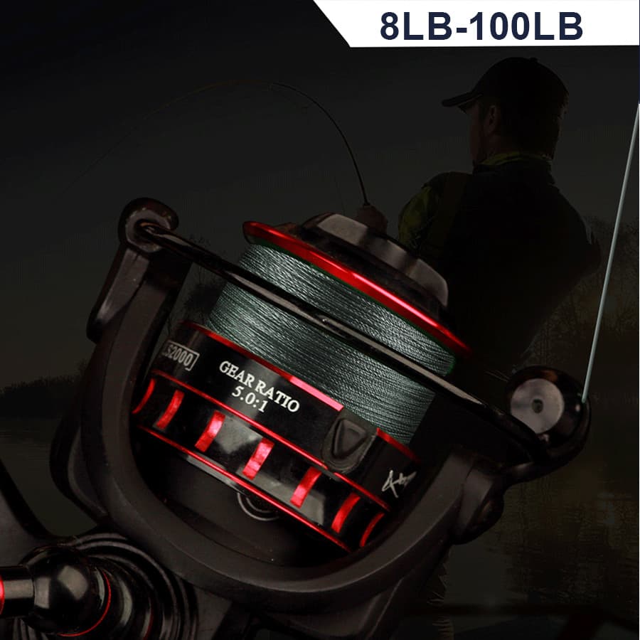 สายเอ็นตกปลา PE แบบถัก 8-80LB 4 เส้น 300 เมตร รูปที่ 8