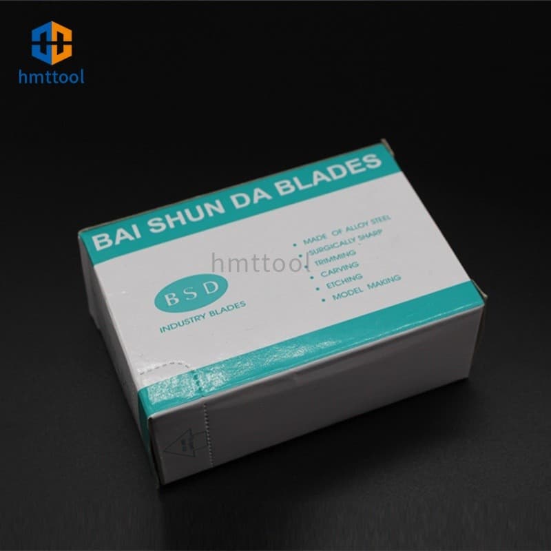 10 ชิ้น/กล่อง BSD ใบมีดสแตนเลสสําหรับแกะสลักศิลปะและตัดฟิล์มและสําหรับโทรศัพท์มือถือและกาวเครื่องมือกําจัดซ่อมแซม10PCS/box BSD รูปที่ 5