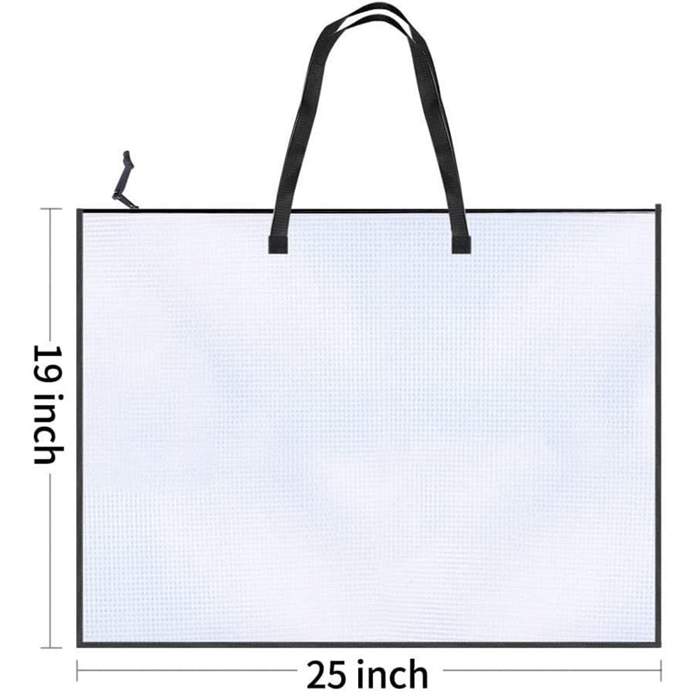 63 ซม.X 48 ซม.Art Portfolio Bag, Artist Supply Organizer พร้อมที่จับ,ซิปโฟลเดอร์จัดเก็บสําหรับงานศิลปะ,โปสเตอร์,สมุดภาพ, Keepsake และ Bulletin Board รูปที่ 3