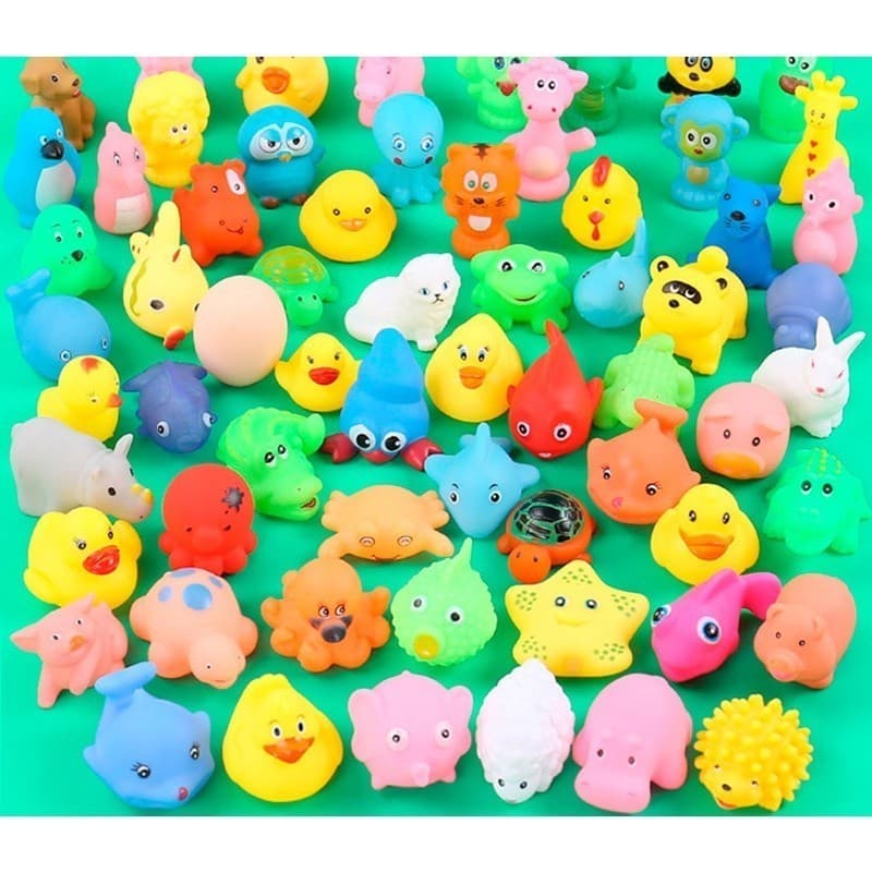 ร้านคนไทย! ตุ๊กตายางนุ่มนิ่ม 13ชิ้น รูปการ์ตูนน่ารัก มีเสียงขนาด5-7CM ของเล่นอาบน้ําเด็ก บีบแล้วมีเสียงได้ รูปที่ 7