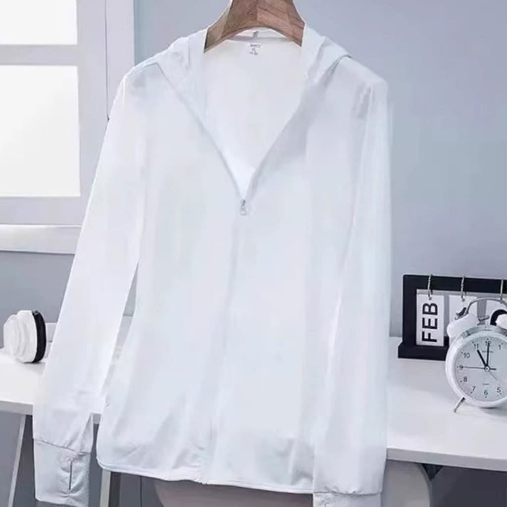 เสื้อกันแดด UPF50+ ผ้าไอซ์ ชุดฤดูร้อน สำหรับผู้ชายและผู้หญิง แบบบางเบา มี 7 สีให้เลือก รูปที่ 5