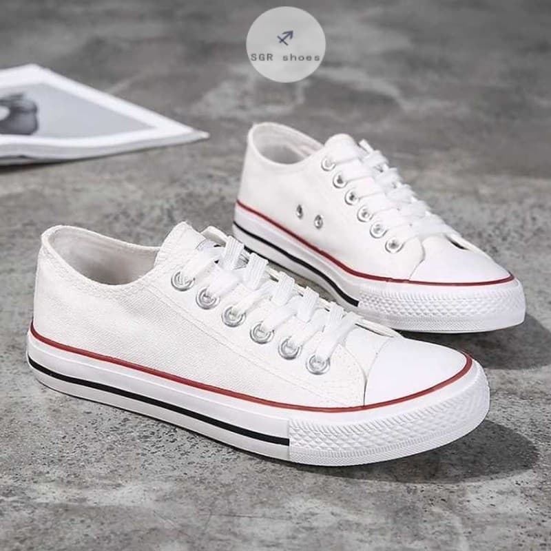 จุดสินค้า รองเท้าผ้าใบแฟชั่นสตรีสไตล์เกาหลี รองเท้าผ้าใบนักเรียนที่ทนทานต่อการสึกหรอและกันลื่น รูปที่ 9