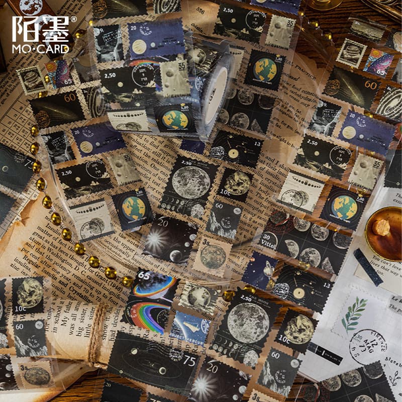 แสตมป ์ Vintage Washi เทปโบราณ Masking Retro งานศิลปะตกแต ่ งเทปสําหรับศิลปะ DIY หัตถกรรมวารสาร Planners Scrapbook ห ่ อ รูปที่ 4