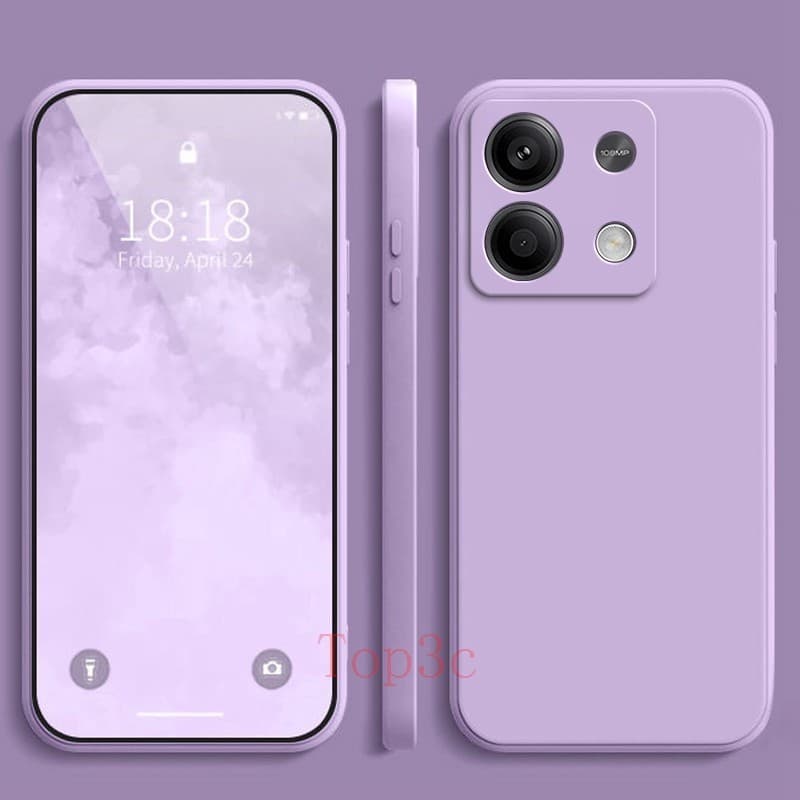 Case Poco M6 Pro/Poco X6/PocoC65/Poco X5 Pro/Poco X5 5G/PocoX6 Pro สีทึบซิลิโคนเหลวป้องกันการตกเคสโทรศัพท์ YT รูปที่ 2