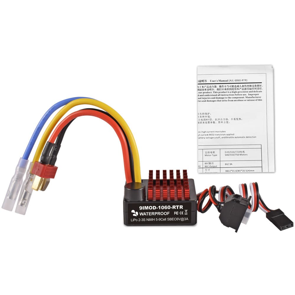 9imod 1060 RTR 60A ESC แปรงควบคุมความเร็วอิเล็กทรอนิกส์ 2-3S LiPo กันน้ํา BEC 6V3A สําหรับ 1/10 Axial SCX10 Traxxas TRX4 TRX6 D90 HPI Redcat Tamiya RC รถ Crawler รถบรรทุก รูปที่ 9