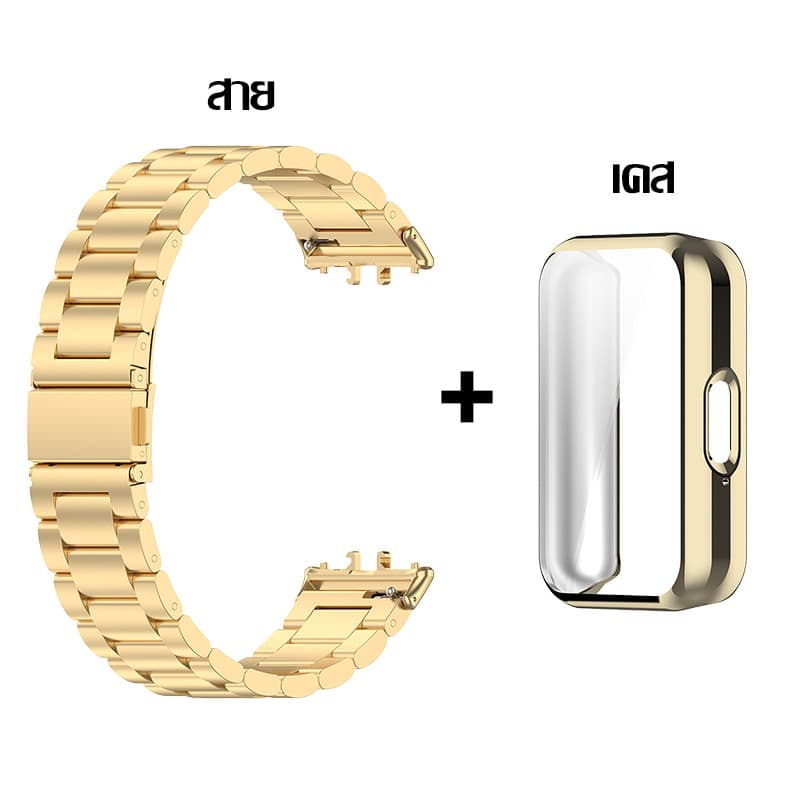 สายนาฬิกา Galaxy watch Fit 3 Fit3 สาย สายนาฬิกาข้อมือ โลหะสเตนเลส อุปกรณ์เสริม สําหรับ Samsung Galaxy Fit 3 รูปที่ 9