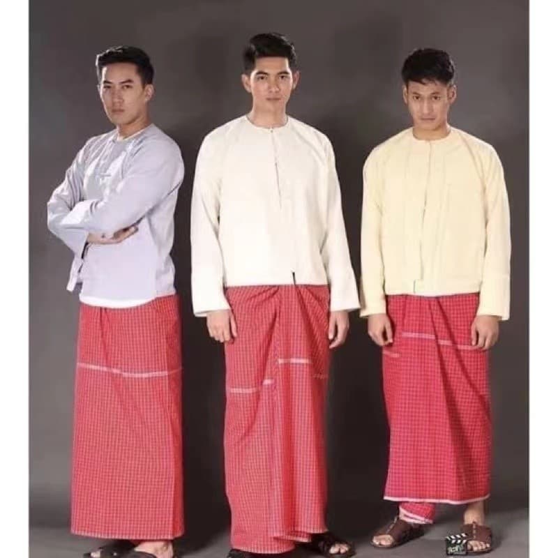 ผ้าถุงผู้ชาย ผ้าถุงคุณภาพดี เนื้อผ้าดี ไม่ลื่นกว้าง ไม่บาง เย็บแล้ว 96ซม.ยาว116ซม.สินค้า จากประเทศไทย รูปที่ 7
