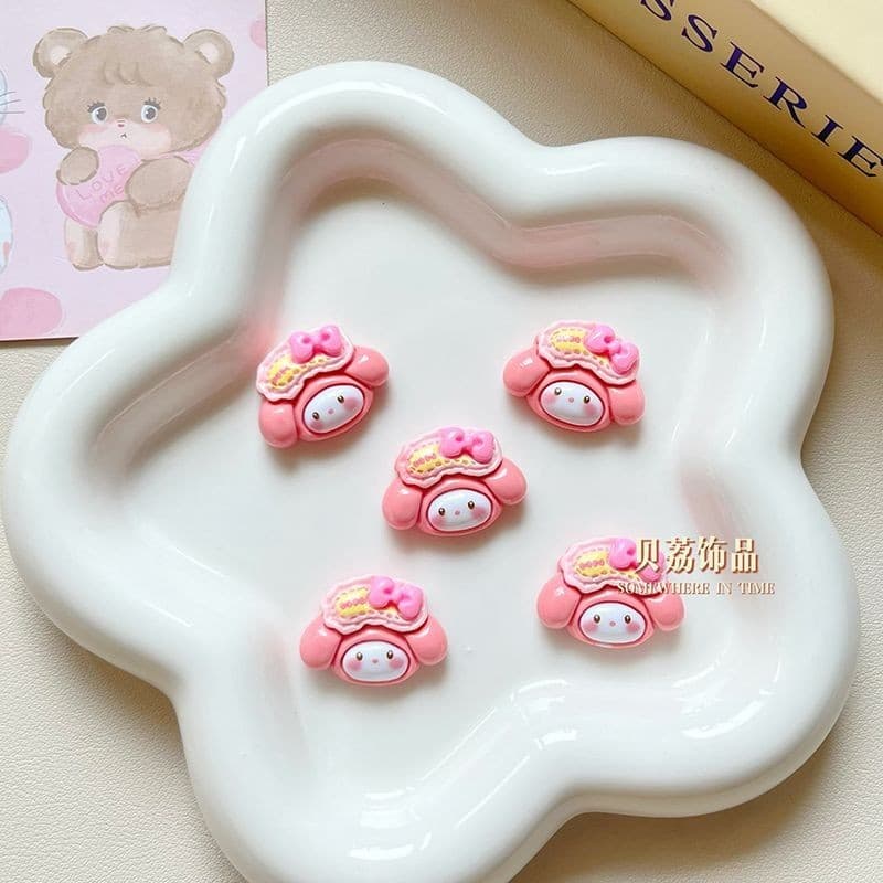 สติกเกอร์เรซิ่น รูปซานริโอ้ แวววาว สําหรับทําเครื่องประดับ ติดเคสโทรศัพท์ กิ๊บติดผม ถ้วยน้ํา รองเท้า diy รูปที่ 7