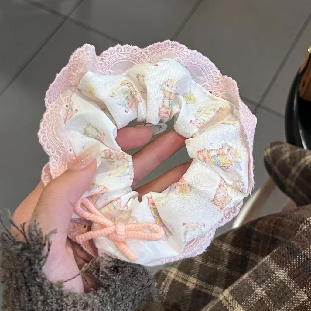 Ins Ballet Style Lace Lace Scrunchy Hair Tie รูปที่ 6