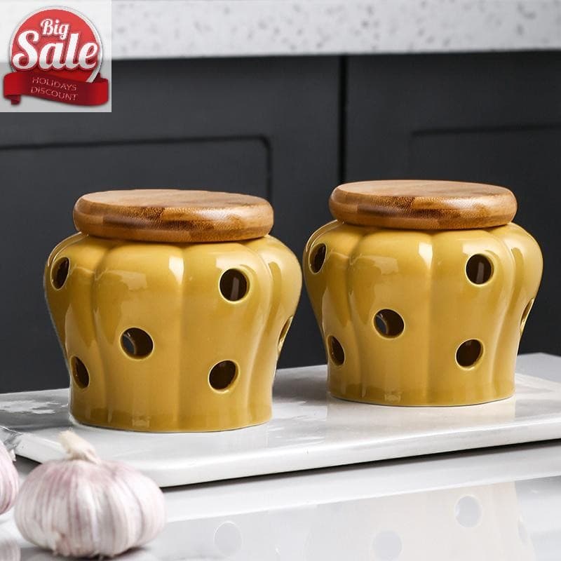 Af เซรามิคสีขาวกระเทียม Jar พร้อมฝาปิดประณีต Hollow Storage Jar กระเทียมขิง Jar เทียนโคมไฟในครัวเรือน Candy กล่อง A รูปที่ 2