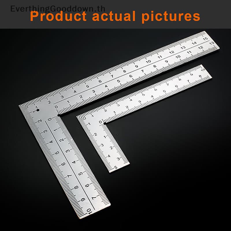 EVER Framing ไม้บรรทัดวัดเค้าโครงเครื่องมือสแตนเลสสแควร์มุมขวาไม้บรรทัด Precision สําหรับอาคาร Framing Gauges TH รูปที่ 3