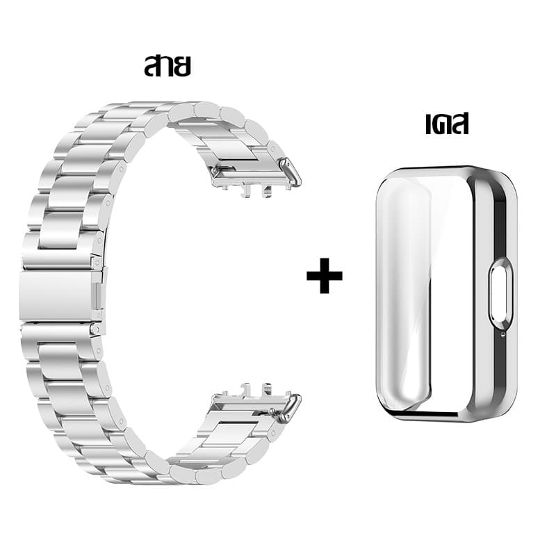 สายนาฬิกา Galaxy watch Fit 3 Fit3 สาย สายนาฬิกาข้อมือ โลหะสเตนเลส อุปกรณ์เสริม สําหรับ Samsung Galaxy Fit 3 รูปที่ 8